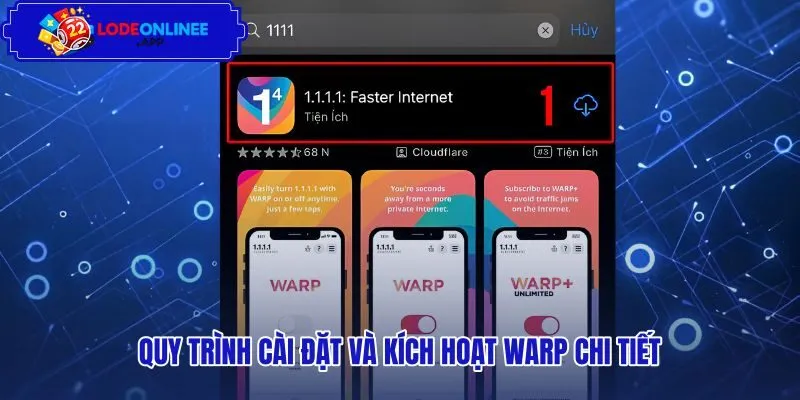 Thao tác cài đặt WARP chuẩn xác khi tải VPN 1.1.1.1